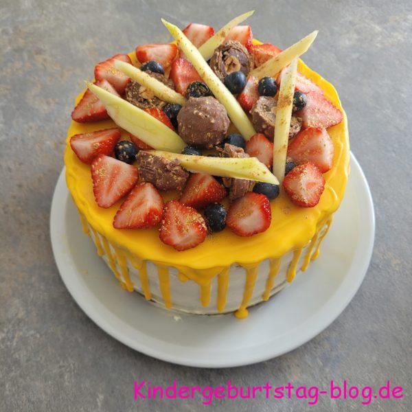Mango-Limetten-Kokos Torte Torte