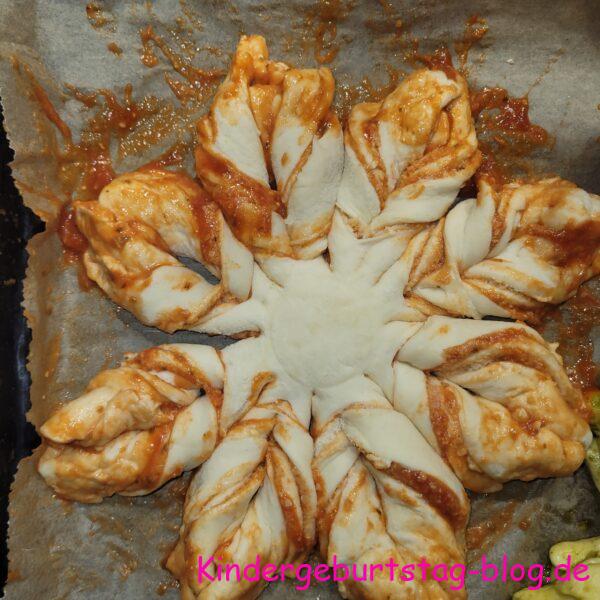 Schneeflocken-Pizza