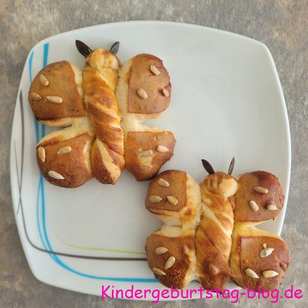 Schmetterlinge aus Laugengebäck