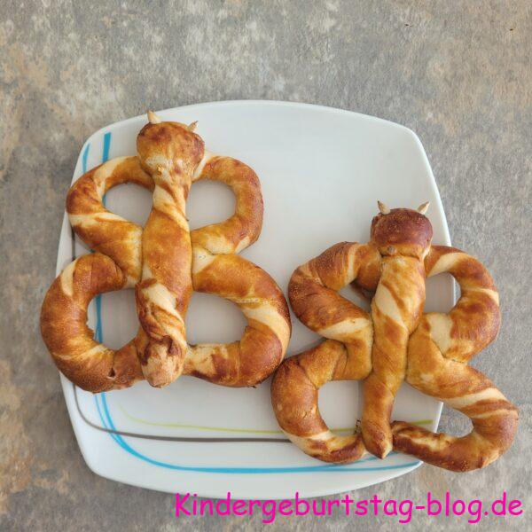 Schmetterlinge aus Laugengebäck
